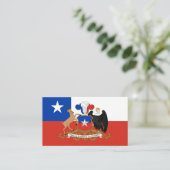 chilenische Flagge und -mäntel, Flagge des Chilen Visitenkarte (Stehend Vorderseite)