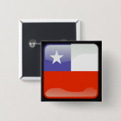 Chilenische Polierflagge Button (Vorne & Hinten)