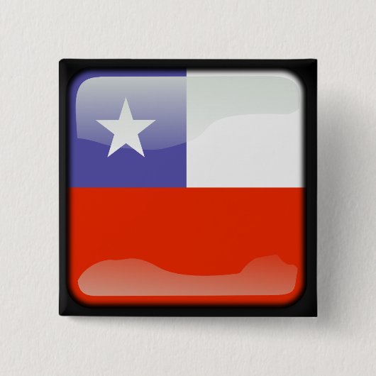 Chilenische Polierflagge Button (Vorderseite)