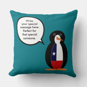 Chilenische sprechende Frau-Pinguin-Persönlichkeit Kissen