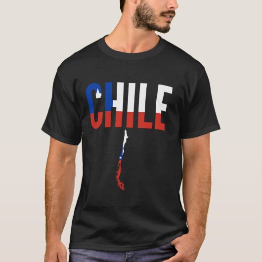 chilenischer Chile Landkarte T-Shirt (Vorderseite)