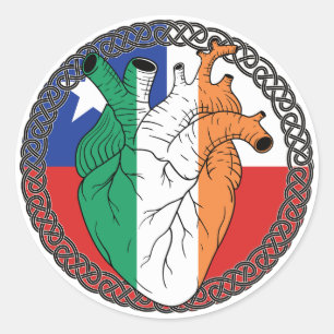 Chilenischer Chile St. Patricks Day irisch Irland Runder Aufkleber