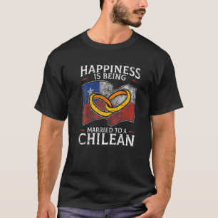 Chilenischer Ehefrau Chile Verheiratete Flagge Hoc T-Shirt