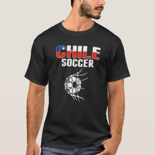 Chilenischer Fußballball im Netz Tor Chilenischer T-Shirt