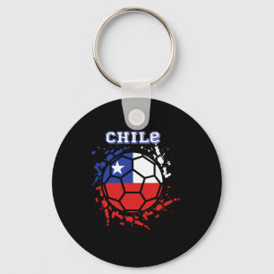 Chilenisches Fußballtrikot mit chilenischer Flagge Schlüsselanhänger