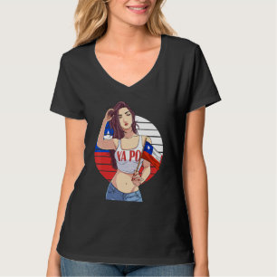 Chilenisches Mädchen Latino Stolz Chile Flagge S T-Shirt