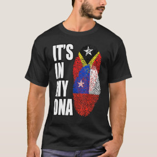 chilenisches und timorisches DNA-Flaggengebiet T-Shirt