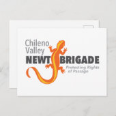 Chileno Valley Newt Brigade Postkarte (Vorne/Hinten)