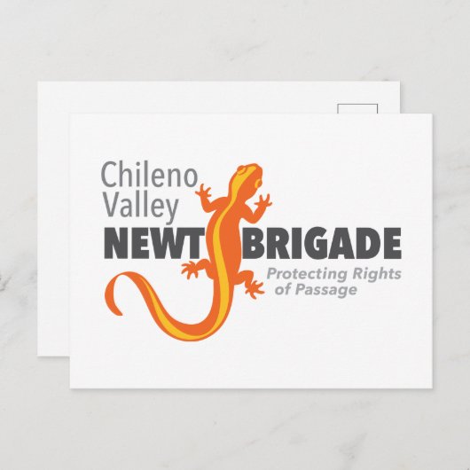 Chileno Valley Newt Brigade Postkarte (Vorne/Hinten)
