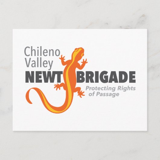 Chileno Valley Newt Brigade Postkarte (Vorderseite)