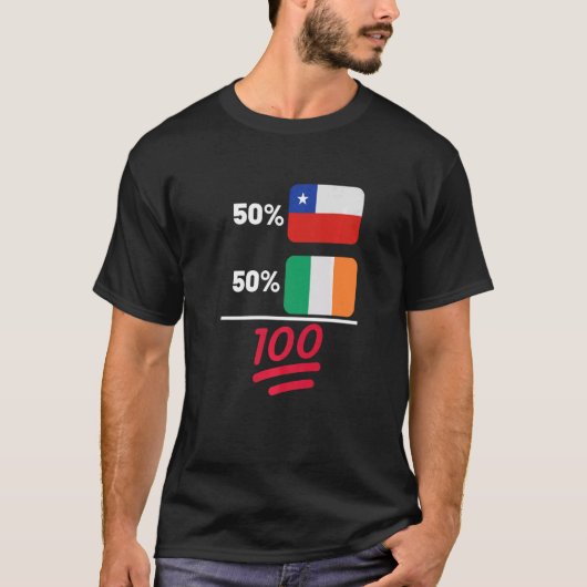 Chiles Plus Irish Mix Flag Heritage T-Shirt (Vorderseite)
