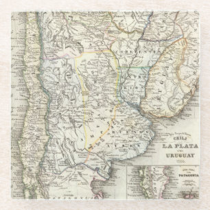 Chili, Argentinien, Südamerika Glasuntersetzer