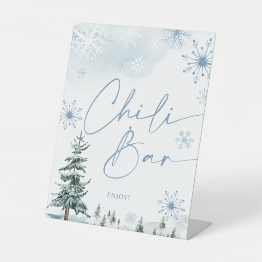 Chili Bar blue winter Babydusche Sockelschild (Vorderseite)