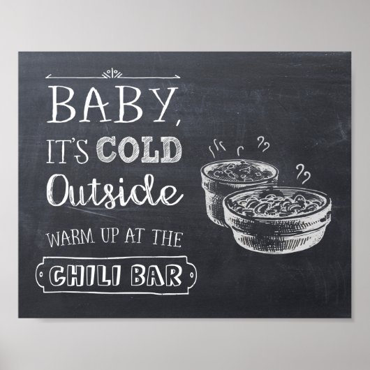 Chili-Bar-Schild Poster (Vorne)