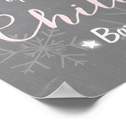 Chili Bar Schild Rosa Schneeflocke Chilly Rustikal (Ecke)
