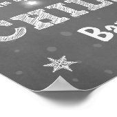 Chili Bar sign Blue Winter Schneeflocken Chilly Ju Poster (Ecke)