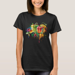Chili & Bell Paprikaschoten Spritzer Art T-Shirt
