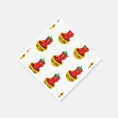 Chili Bowl Cartoon Zeichne Muster Serviette (Ecke)