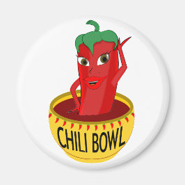 Chili Bowl Cartoon Zeichnend Magnet