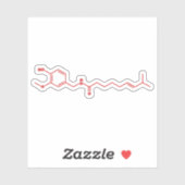 Chili Capsaicin Molekulare Chemische Formel Aufkleber (Blatt)