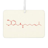 Chili Capsaicin Molekulare Chemische Formel Autolufterfrischer (Rückseite)