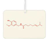 Chili Capsaicin Molekulare Chemische Formel Autolufterfrischer (Vorderseite)
