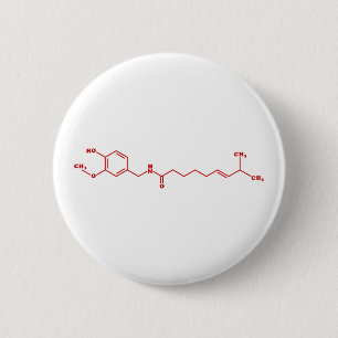 Chili Capsaicin Molekulare Chemische Formel Button