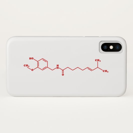 Chili Capsaicin Molekulare Chemische Formel Case-Mate iPhone Hülle (Rückseite (Horizontal))