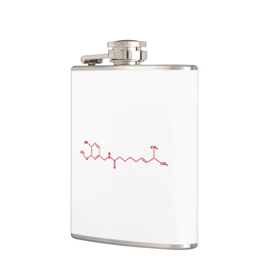 Chili Capsaicin Molekulare Chemische Formel Flachmann (Links)