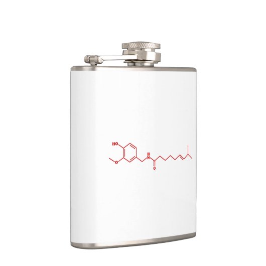 Chili-Capsaicin-molekulare chemische Formel Flachmann (Rechts)