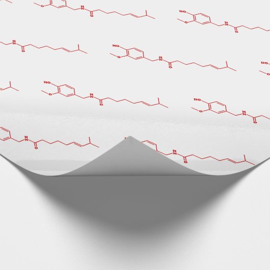 Chili Capsaicin Molekulare Chemische Formel Geschenkpapier (Ecke)