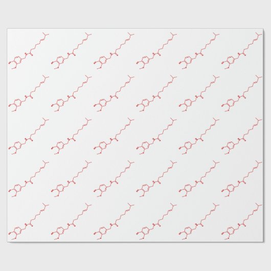 Chili Capsaicin Molekulare Chemische Formel Geschenkpapier (Flach)