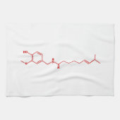 Chili-Capsaicin-molekulare chemische Formel Geschirrtuch (Horizontal)