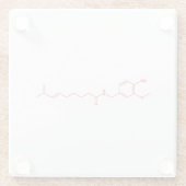 Chili Capsaicin Molekulare Chemische Formel Glasuntersetzer (Rückseite)