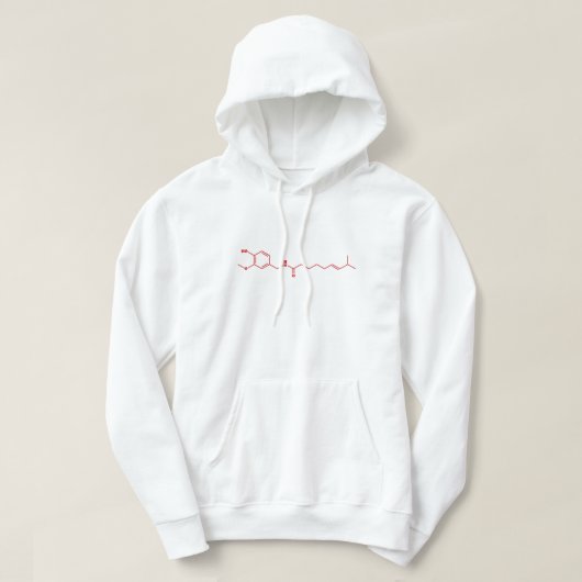 Chili Capsaicin Molekulare Chemische Formel Hoodie (Design vorne)