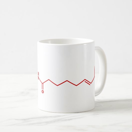 Chili Capsaicin Molekulare chemische Formel Kaffeetasse (VorderseiteRechts)