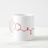 Chili Capsaicin Molekulare chemische Formel Kaffeetasse (Vorderseite Links)