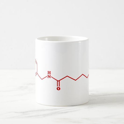 Chili Capsaicin Molekulare chemische Formel Kaffeetasse (Mittel)