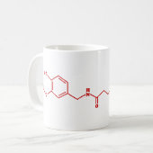 Chili Capsaicin Molekulare Chemische Formel Kaffeetasse (Vorderseite Links)
