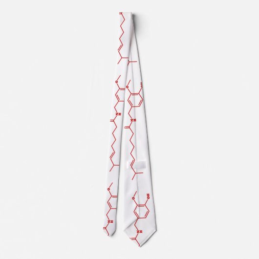 Chili Capsaicin Molekulare Chemische Formel Krawatte (Rückseite)