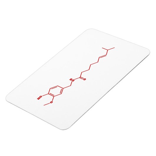 Chili Capsaicin Molekulare Chemische Formel Magnet (Linke Seite)