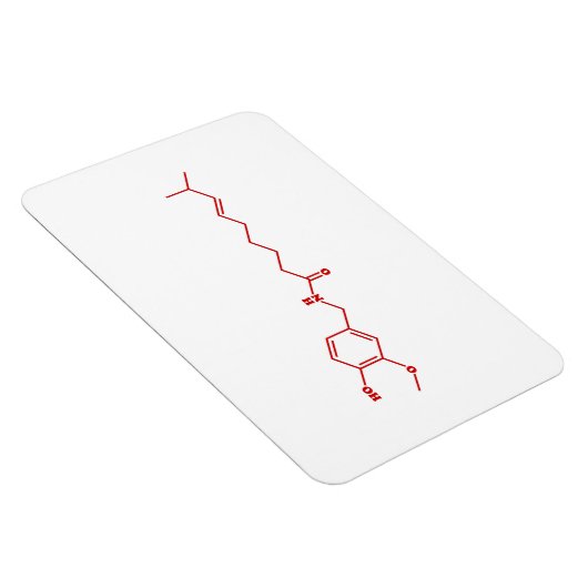 Chili Capsaicin Molekulare Chemische Formel Magnet (Rechte Seite)