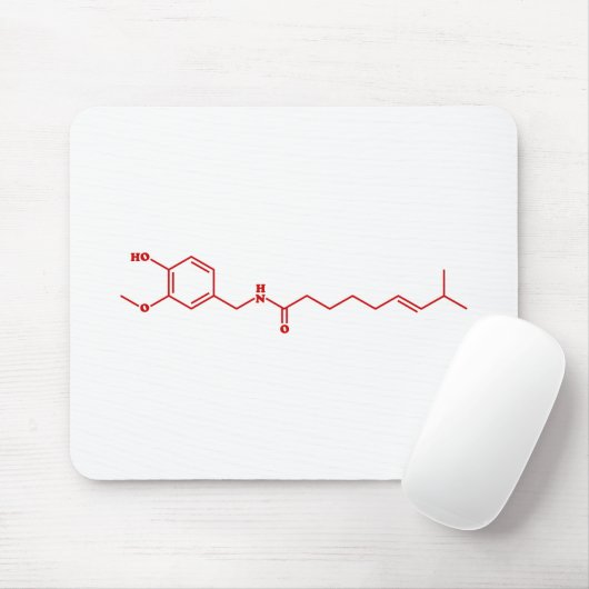 Chili Capsaicin Molekulare Chemische Formel Mousepad (Mit Mouse)
