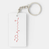 Chili Capsaicin Molekulare Chemische Formel Schlüsselanhänger (Rückseite)