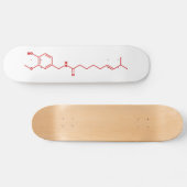 Chili Capsaicin Molekulare Chemische Formel Skateboard (Horizontal)