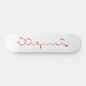 Chili Capsaicin Molekulare Chemische Formel Skateboard (Horizontal)