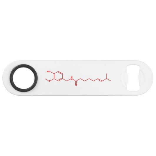 Chili Capsaicin Molekulare Chemische Formel Speed Flaschenöffner (Vorderseite (Horizontal))