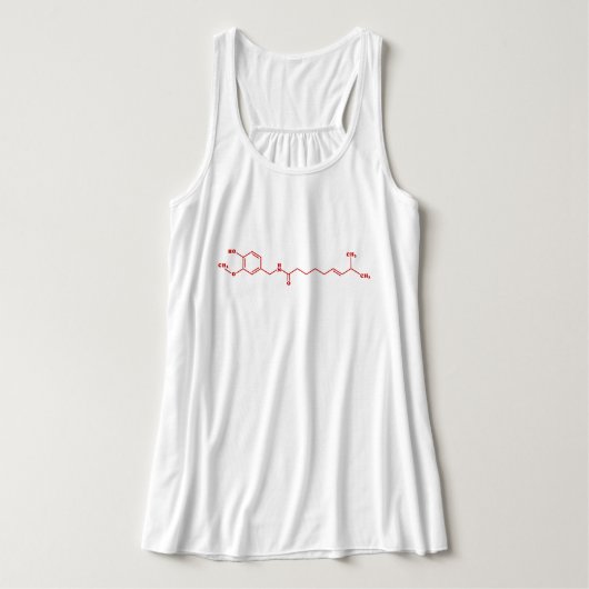 Chili Capsaicin Molekulare Chemische Formel Tank Top (Design Vorderseite)