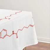 Chili-Capsaicin-molekulare chemische Formel Tischdecke (Beispiel)