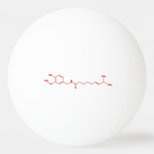 Chili Capsaicin Molekulare Chemische Formel Tischtennisball